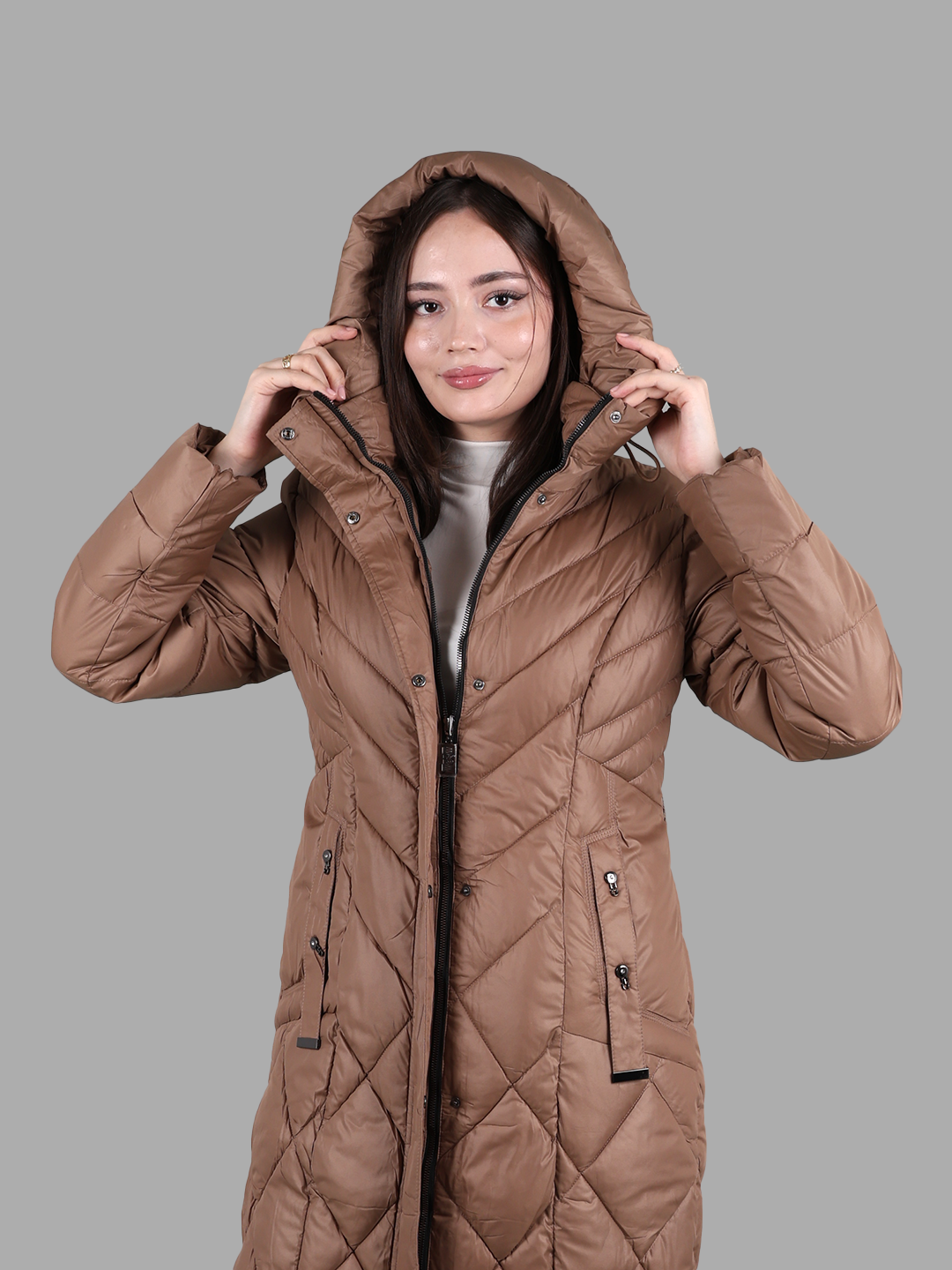 Куртка , размер 48, коричневый — фото 1