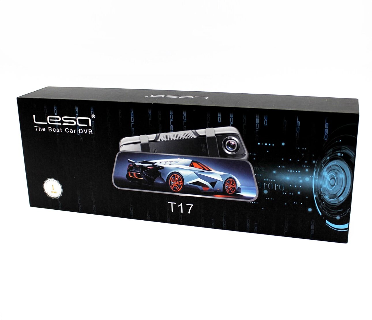 Автомобильный видеорегистратор-зеркало с двумя камерами Lesa T-17 Full HD