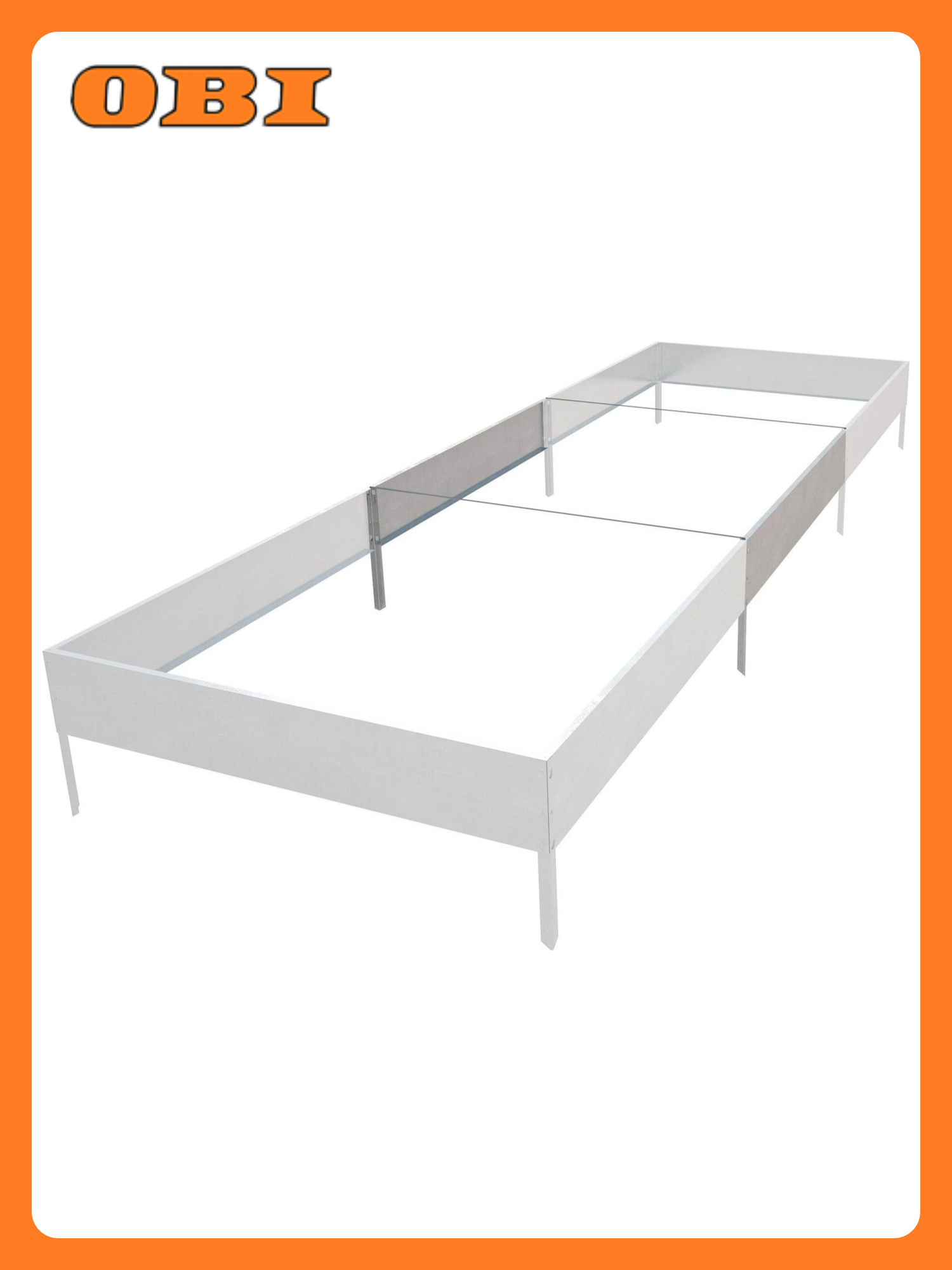 Бордюр для клумб благо 100х100 см белый