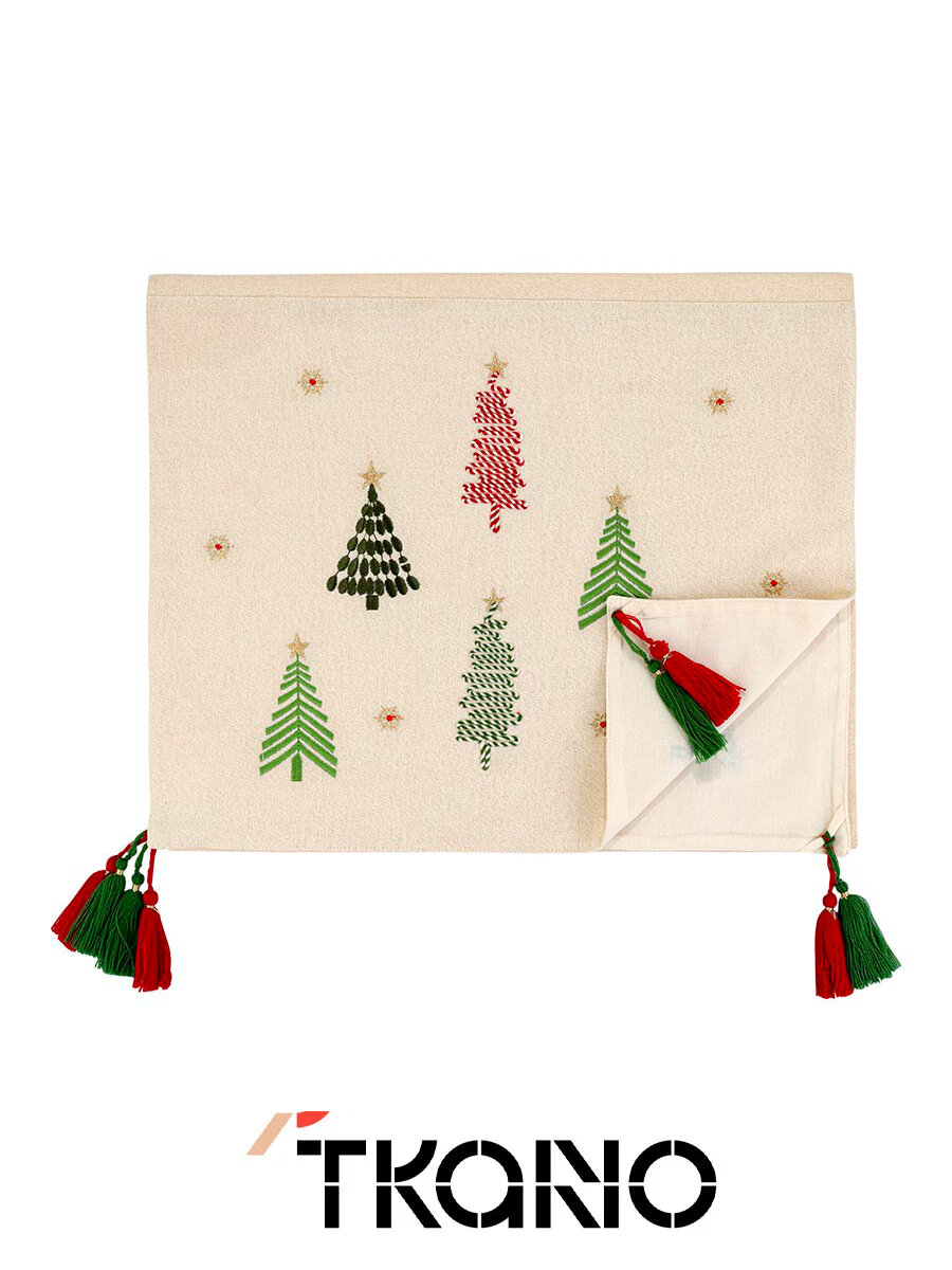 Дорожка на стол Tkano New Year Essential Frozen pines 45х150см