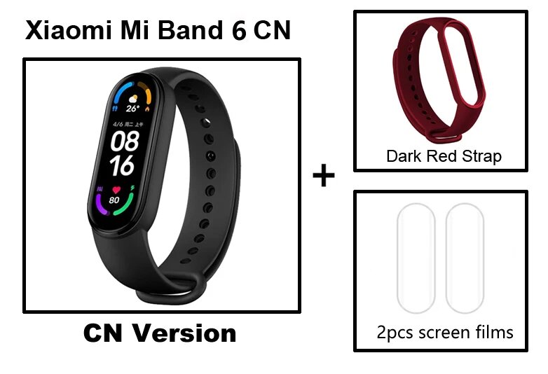 Xiaomi Mi Band 6 Smart Wristband AMOLED Blood Oxygen Fitness Traker Heart Rate Bluetooth Waterproof Miband 5