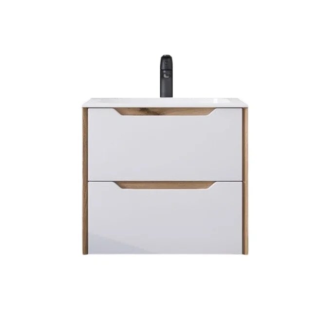 Тумба под раковину в ванную Ika Nill 60 600х470х500 подвесная Белый глянец