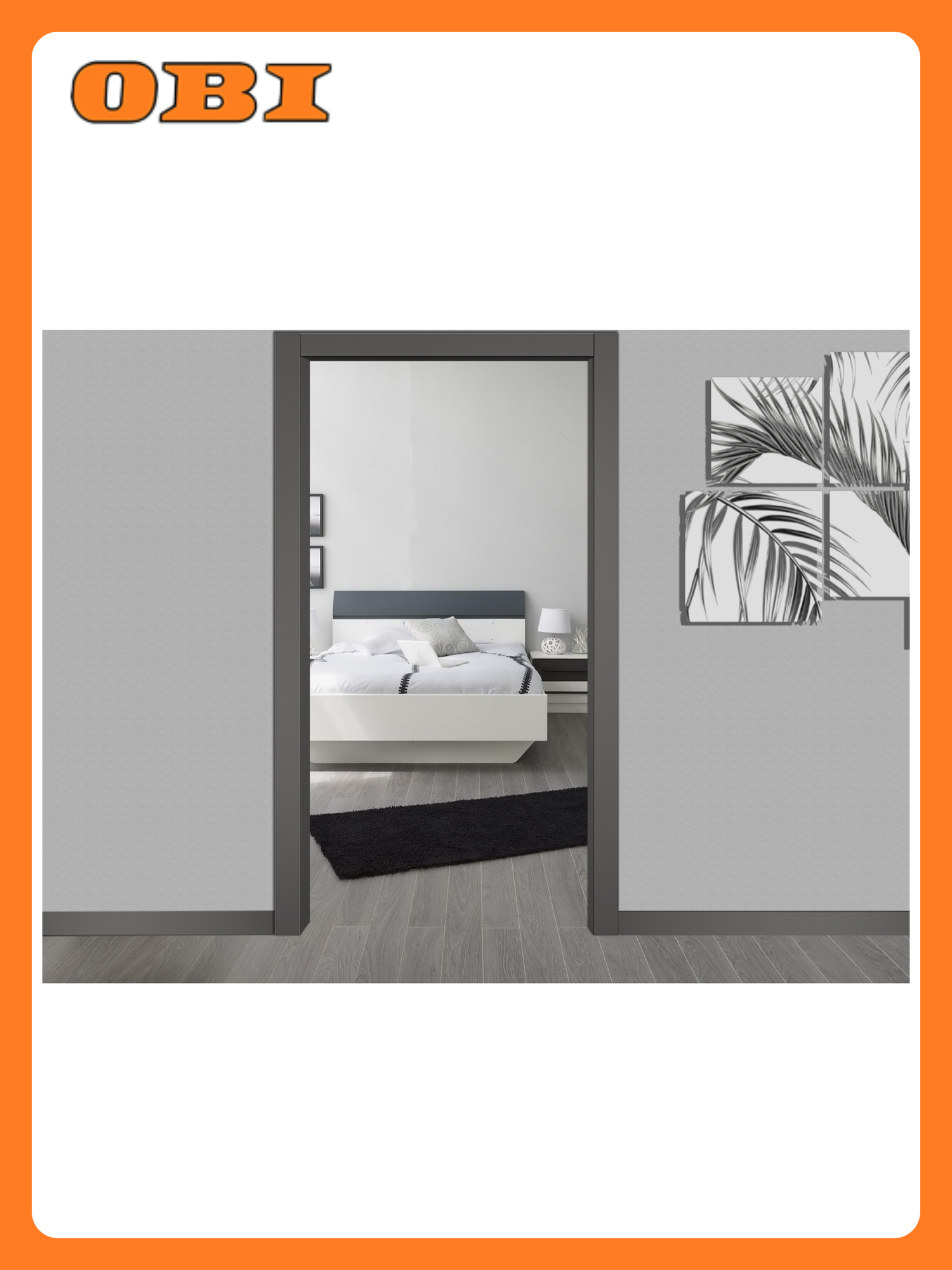 Дверная арка Verda 120-1 МДФ ПВХ графит 215 см х 120 см х 8 см