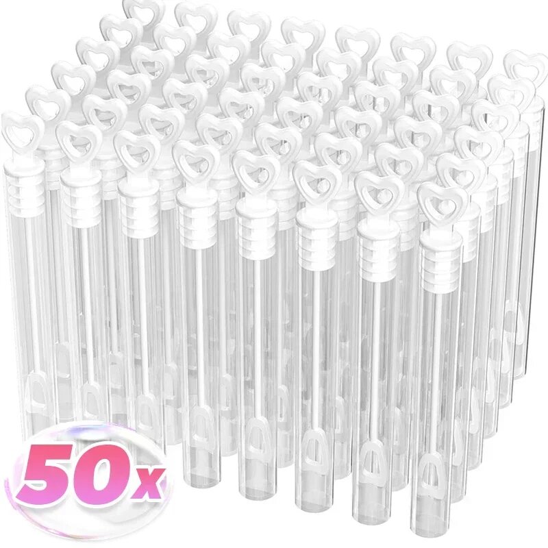 Мини-пузырьковые трубки сердечком из пластика, 10/50 шт. 50PCS