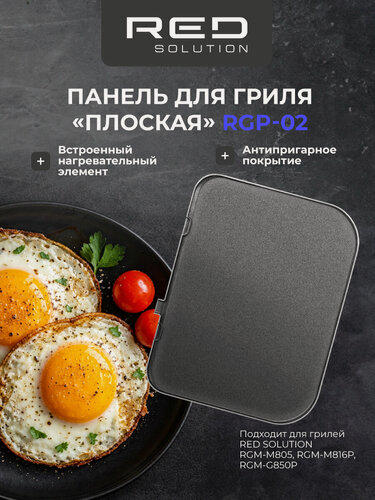 Изображение товара Панель для гриля RED SOLUTION RGP-02, с антипригарным покрытием, металл, 244x313мм