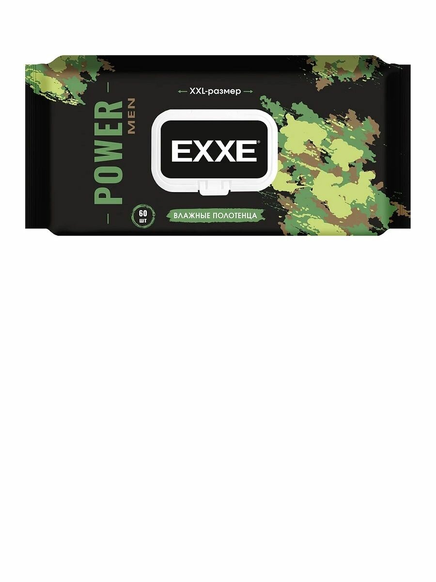 Влажные полотенца Exxe Power Men, 60 шт