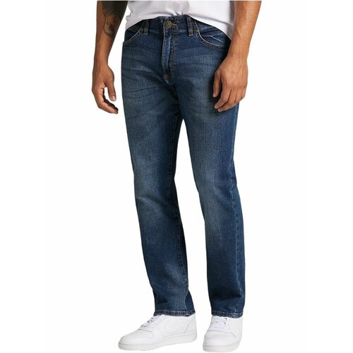 фото Джинсы lee men straight fit xm, размер 36/32, синий
