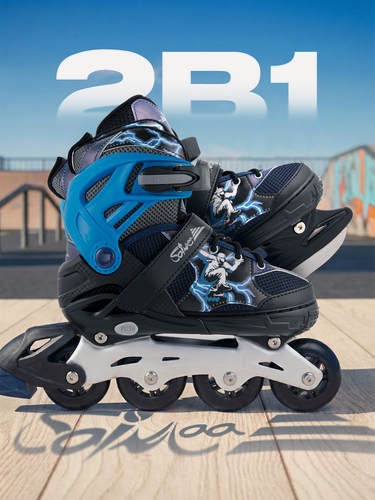 Изображение товара Роликовые коньки 2 в 1, размер 31-34