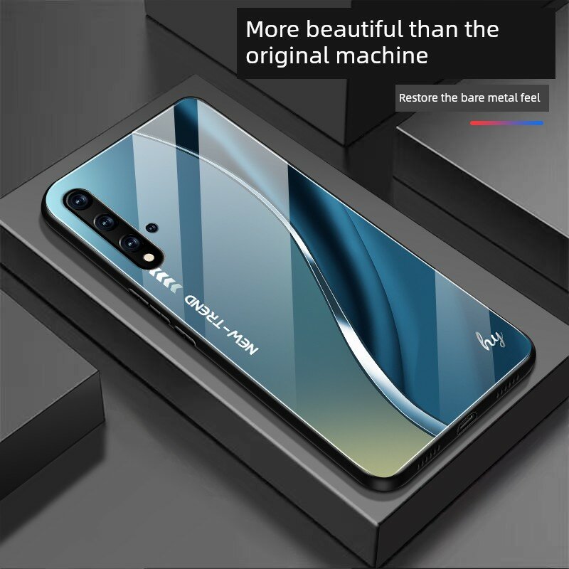 Классический поток чехол для Honor 20, янтарно-голубой цвет, ультратонкий полный чехол с защитой от ударов и включенным