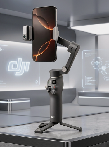 Изображение товара Стабилизатор DJI Osmo Mobile 8, 3-х осевая стабилизация, Bluetooth, серый, черный