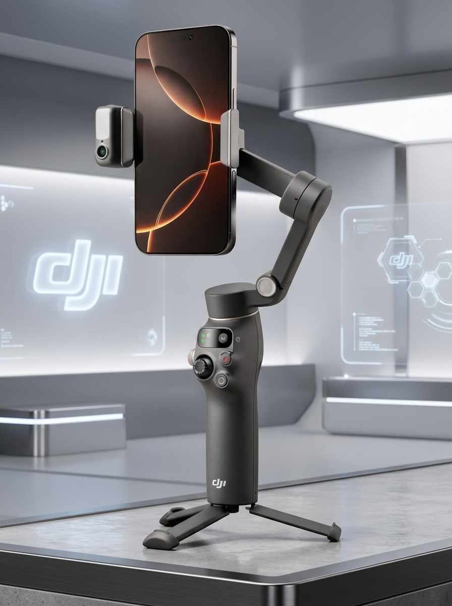 Стабилизатор DJI Osmo Mobile 8, 3-х осевая стабилизация, Bluetooth, серый, черный