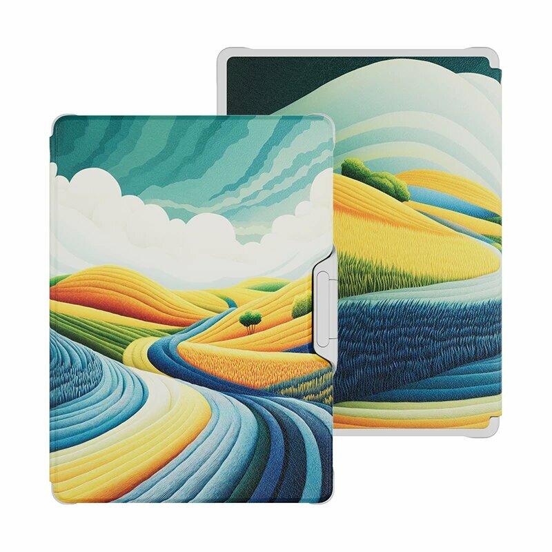 Чехол-крышка для Light3/Neo2 с магнитным пробуждением и кнопками, цветной рисунок акита, узкий защитный чехол для