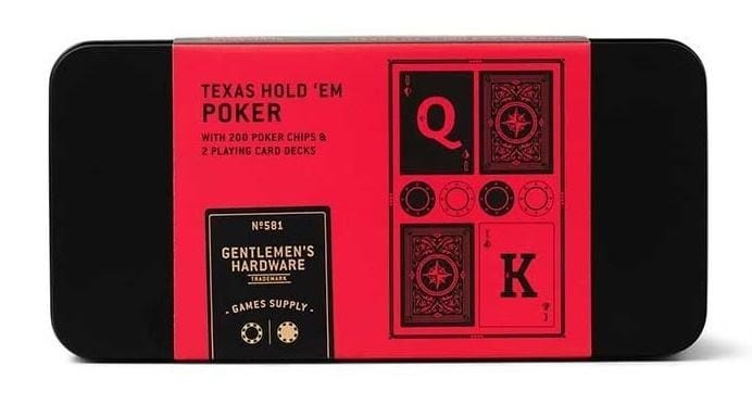 Настольная игра Gentlemen's Hardware Poker in a Tin, серый металлик