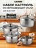 Набор кастрюль из нержавеющей стали Classmark - 8 предметов, для ...