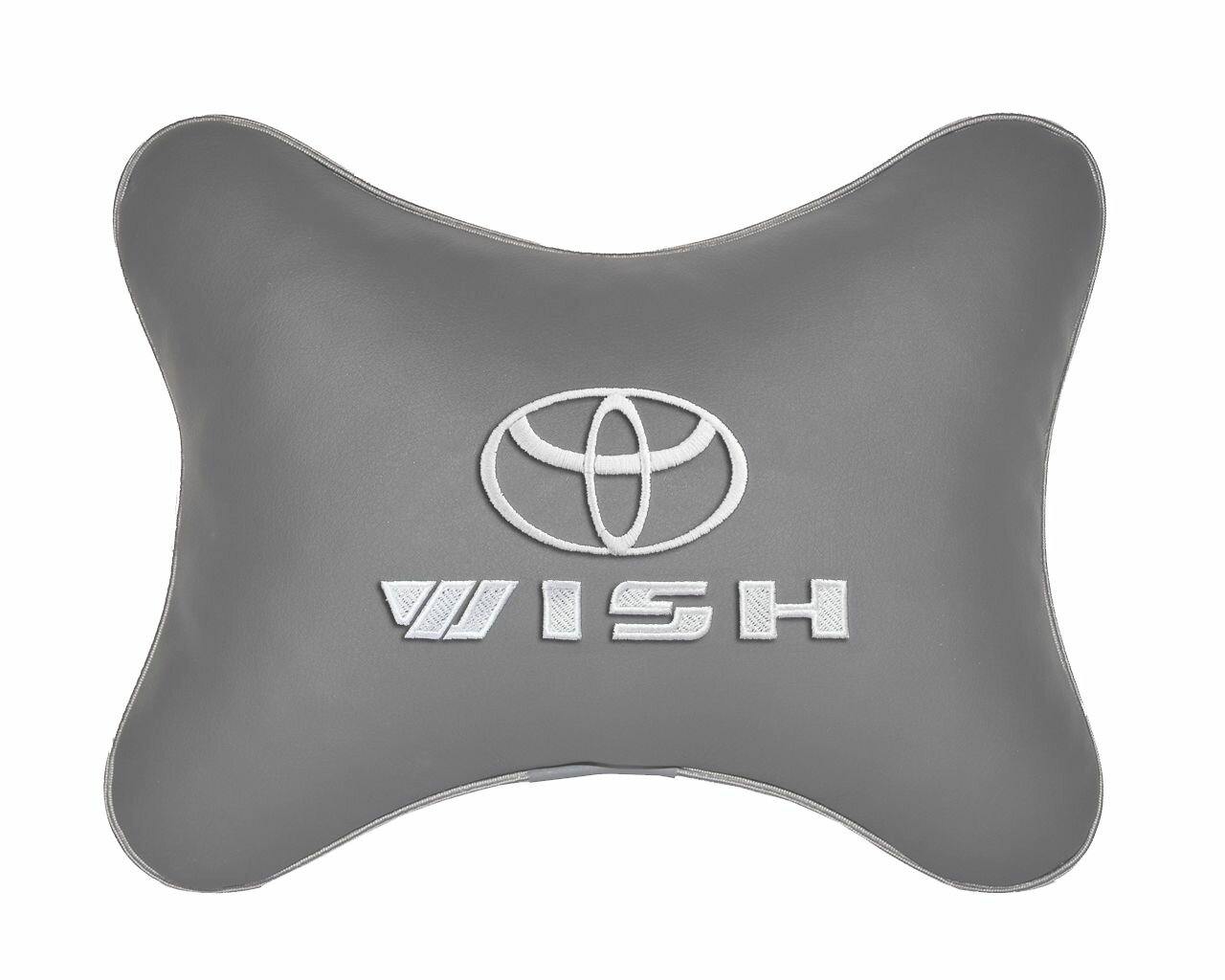 Подушка на подголовник автомобильная серая экокожа TOYOTA Wish