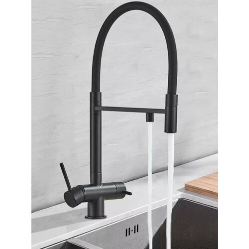 Смеситель для кухни с фильтром и гибким изливом 5028₽