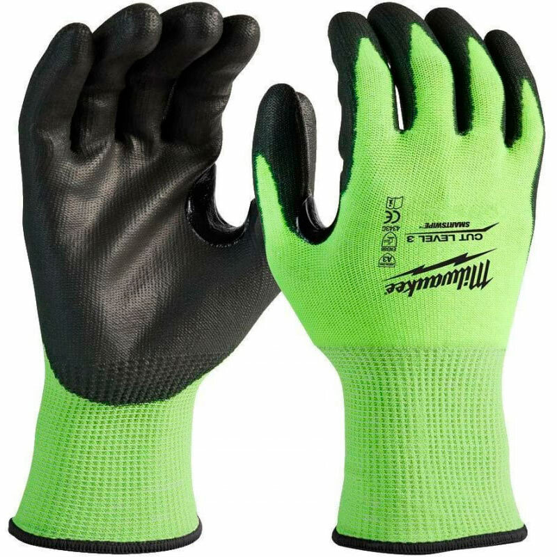Перчатки защитные Milwaukee Hi-Vis Cut level 3/C, L/9