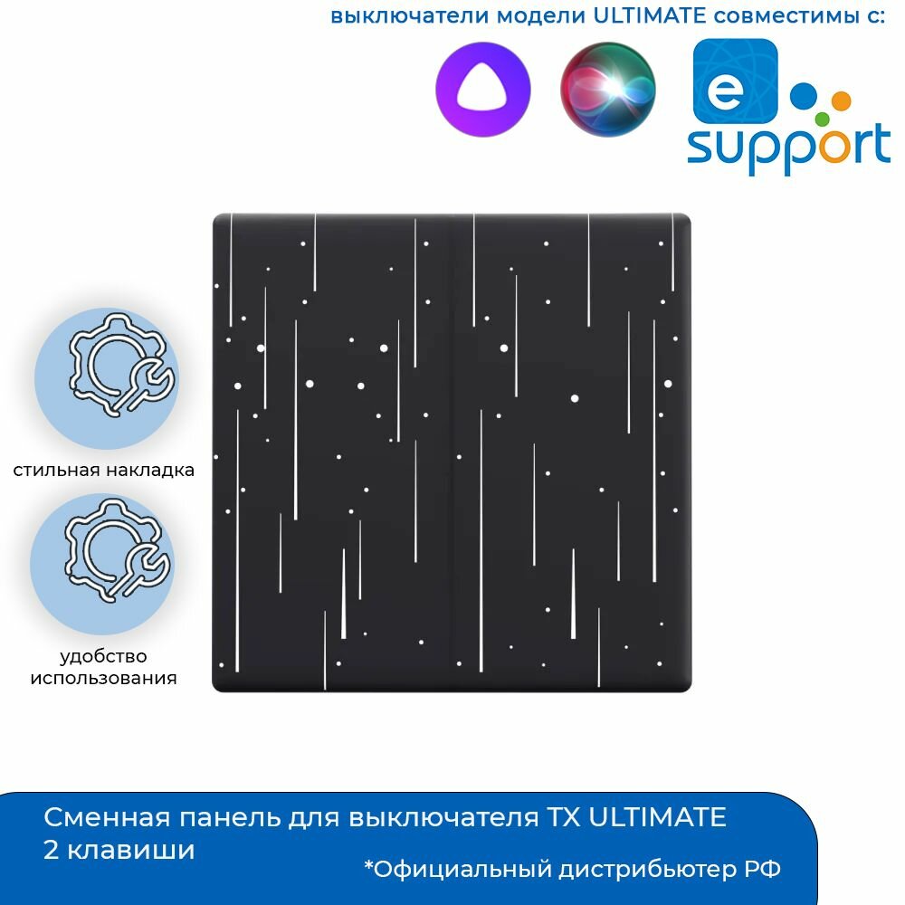 Панель для выключателя Sonoff TX ULTIMATE T5-2C-86 - star