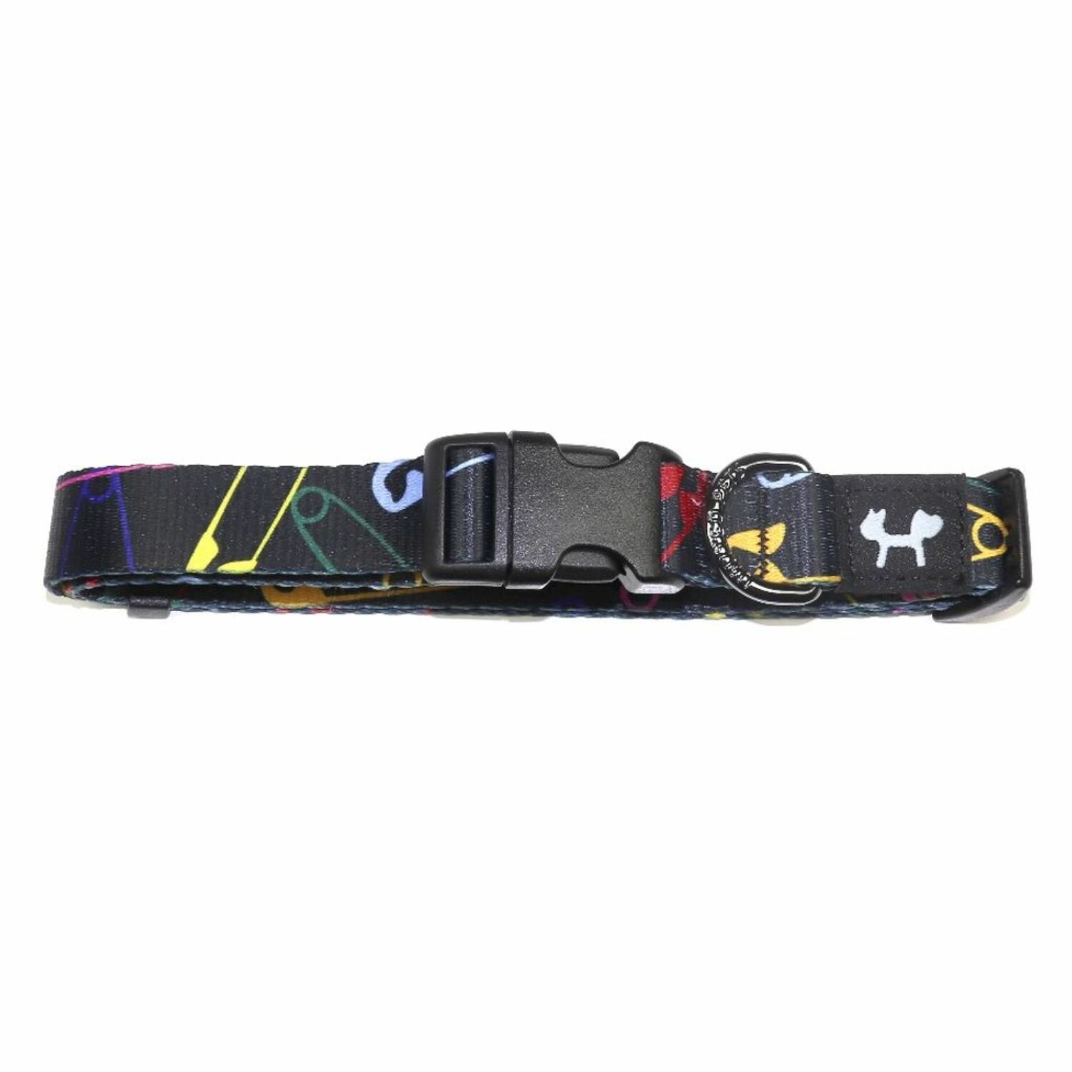 Ошейник United Pets для собак Complete me XS 10 x 180/300mm, черный с разноцветными булавками