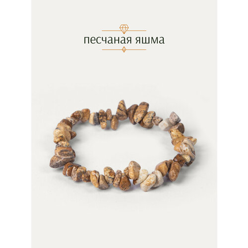 фото Эластичный браслет brandlove, яшма, 1 шт., размер 19 см, желтый