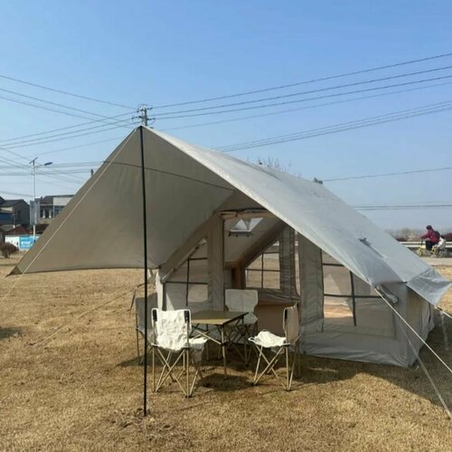 Надувная туристическая палатка CW 4060 с навесом