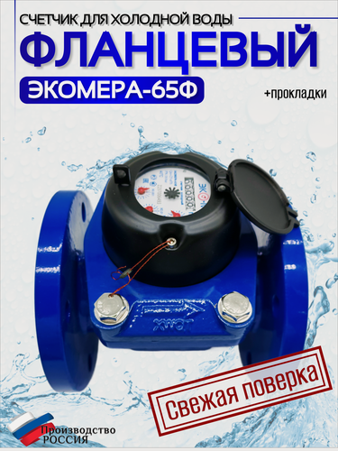 Изображение товара Счетчик воды ЭКОМЕРА-65Ф Холодный Фланцевый