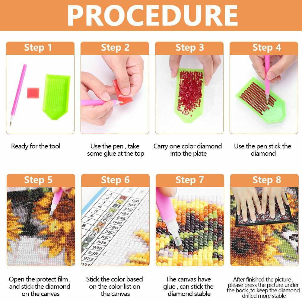 Алмазная мозаика 40х50 без подрамника Ромашки