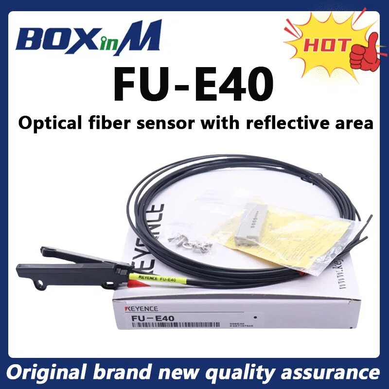 KEYENCE FU-E11 FU-E40 Высокоточный оптоволоконный датчик с широкой площадью светоотражающего типа передачи, FU-E40(40MM)