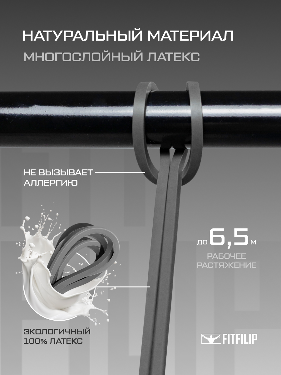 Фитнес резинка FITFILIP, эспандер для подтягиваний, лента для тренировки, резинки для йоги и пилатеса — фото 1