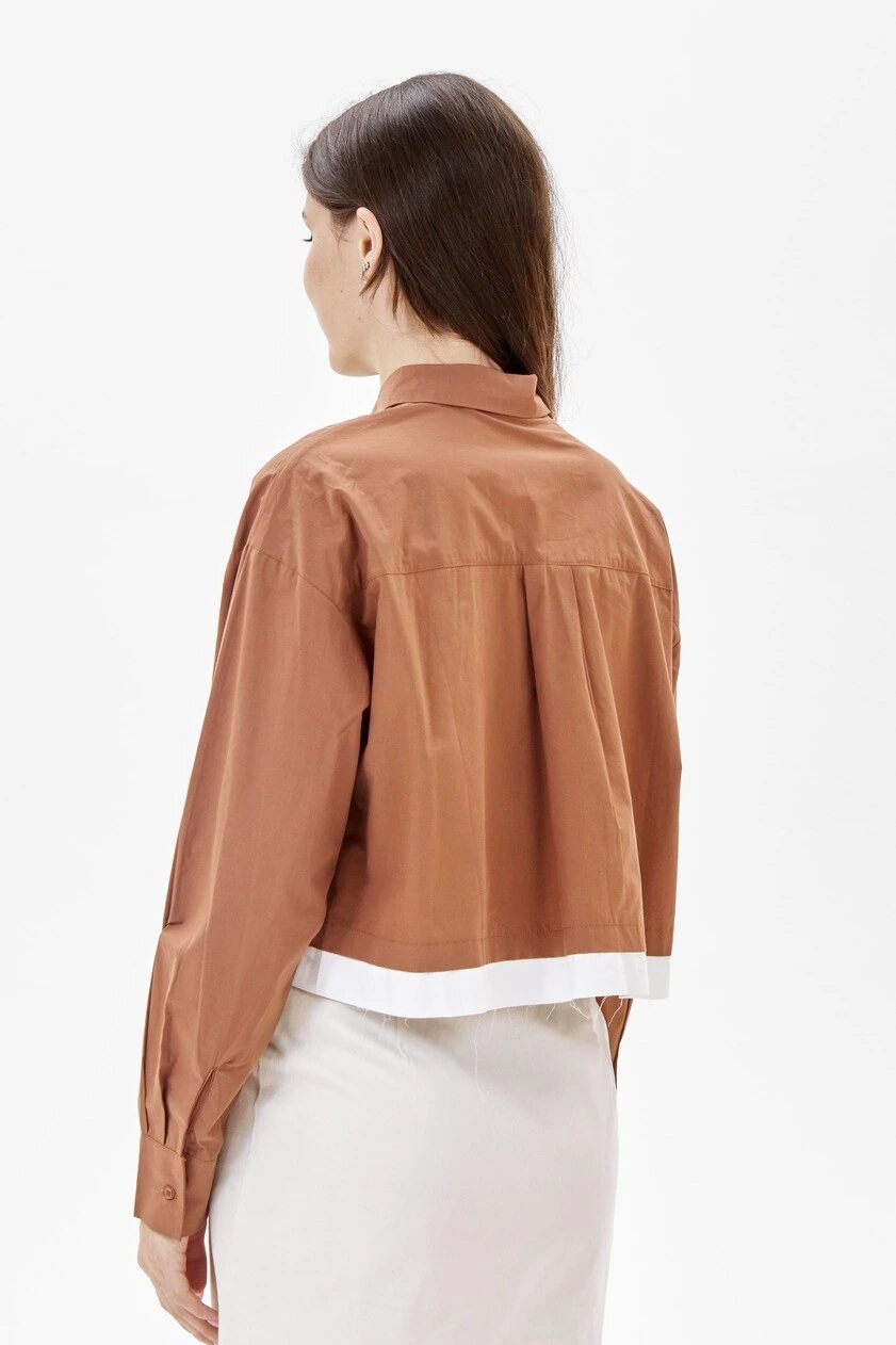 Рубашка Selfie, размер M, коричневый — фото 1