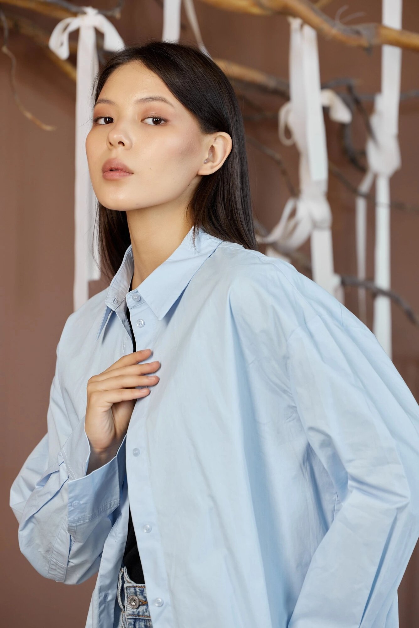 Рубашка Selfie, размер XS, синий — фото 1