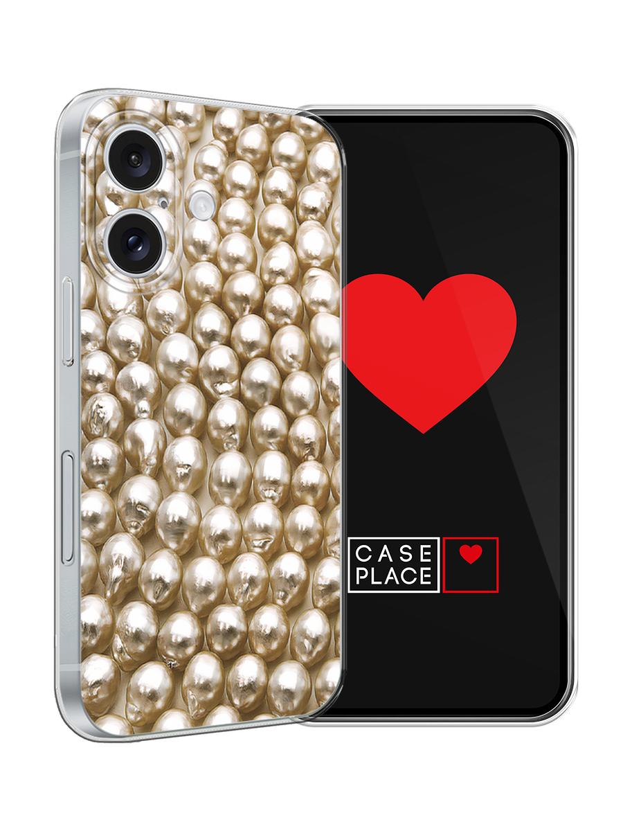 Чехол на Apple iPhone 16 / Айфон 16 с принтом Жемчуг — фото 1