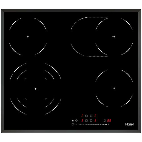 Электрическая варочная панель Haier HHY-C64TOVB встраиваемая расширенный нагрев черный 2588800₽