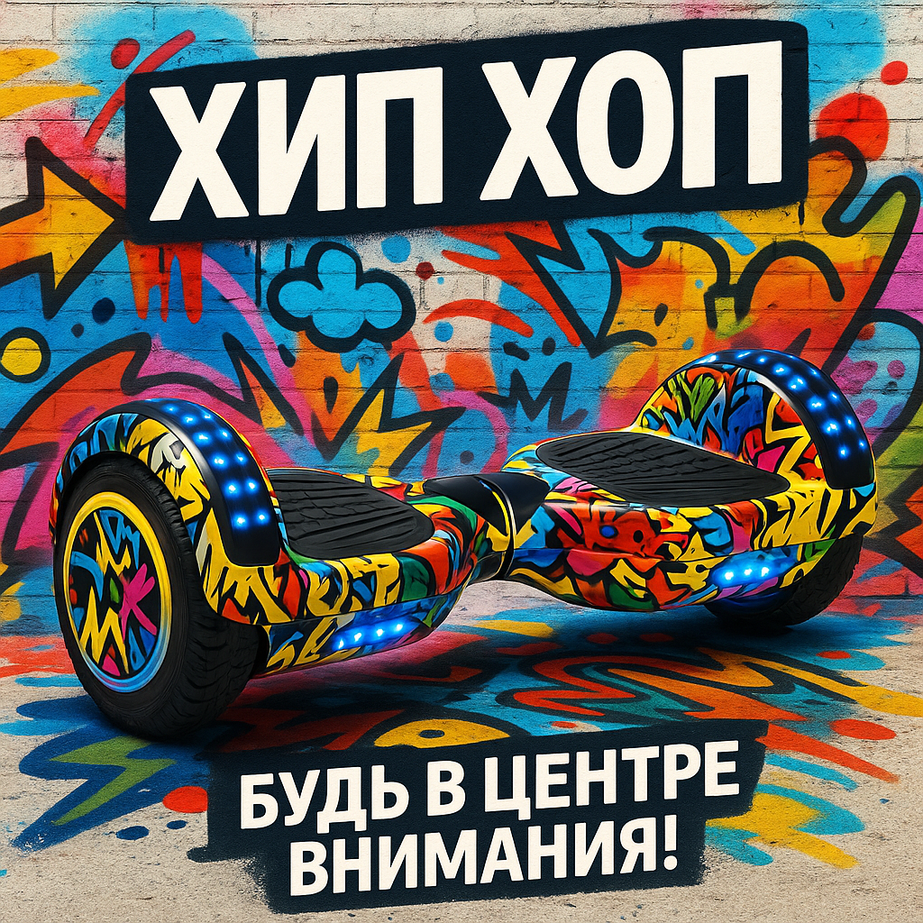 Гироскутер "Хип Хоп", соматосенсорное управление, для детей 6-16 лет