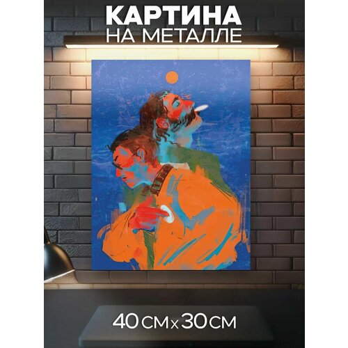 фото Картина на металле disco elysium - гаррье и ким 0_ok.rilart