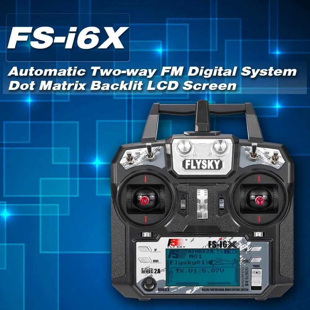 Передатчик Flysky FS-i6X 2.4GHz 10CH AFHDS 2A RC — фото 1