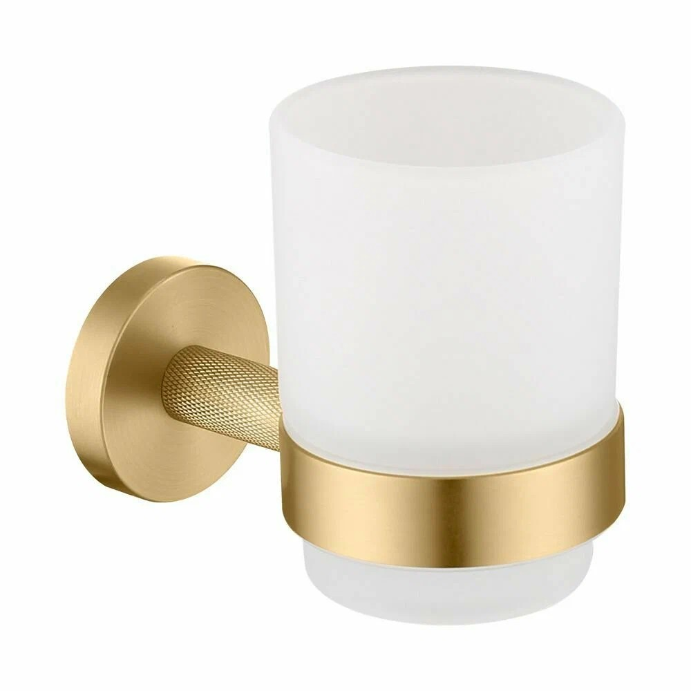 Стакан подвесной для ванной комнаты KERN 9525 матовое золото