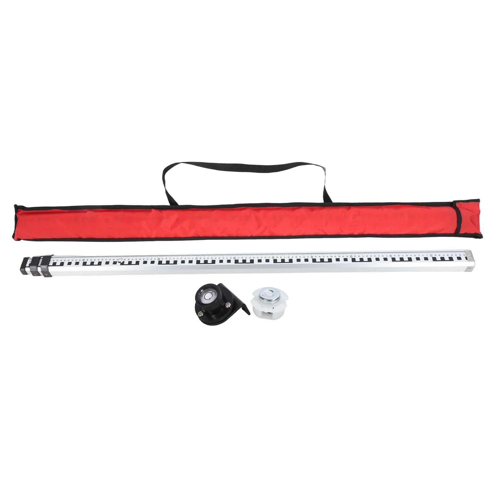 Измерительная линейка с двойной шкалой. Двусторонняя телескопическая линейка с пузырьковым уровнем. Инструмент для измерения оптического выравнивания. 3 метра.