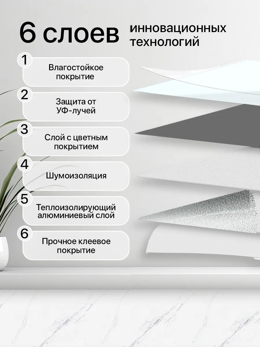 Стеновые панели самоклеящиеся Conflate темно-серые однотонные, матовые 30*30см, 20 штук — фото 1