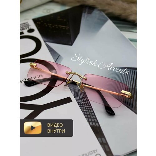 фото Солнцезащитные очки , розовый stylish accents