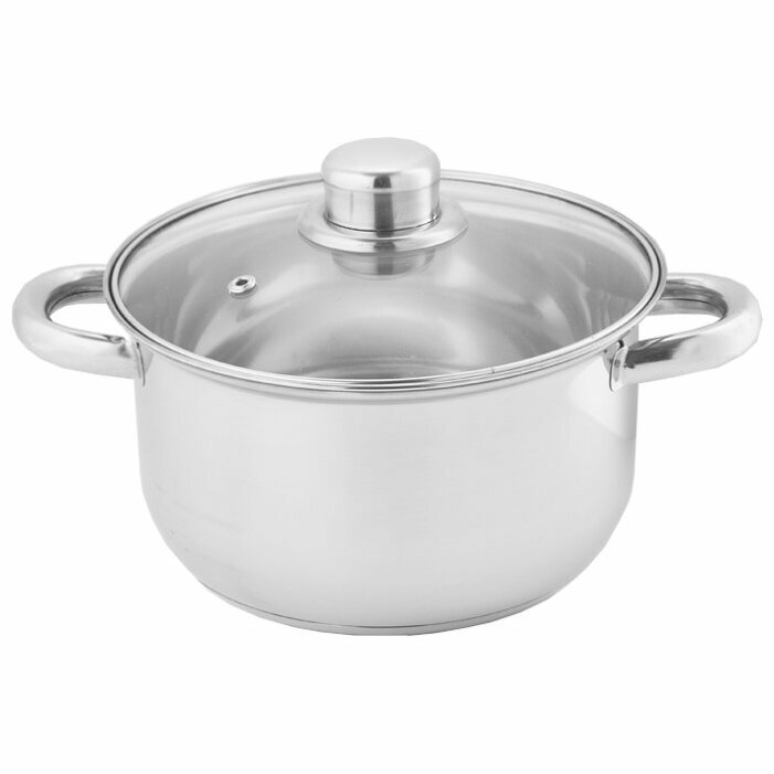 Кастрюля 2.6 л из нержавеющей стали с крышкой BE-156/2