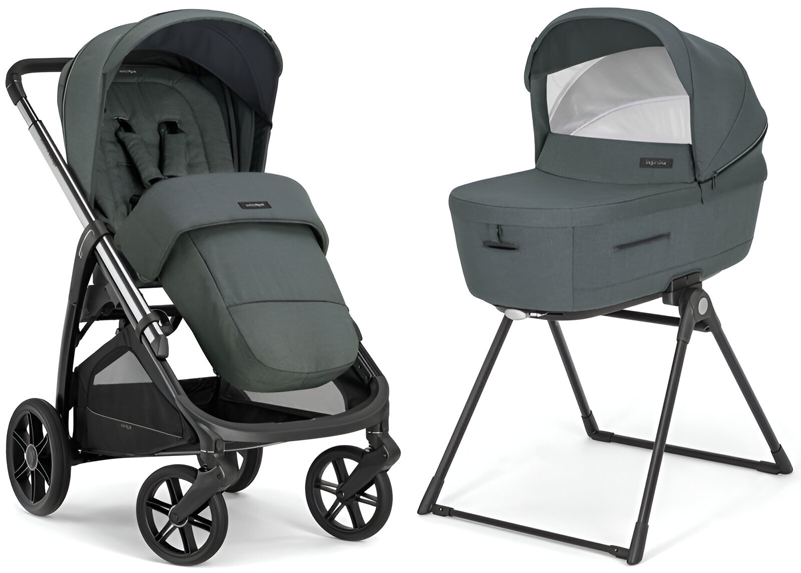 Коляска 2 в 1 Inglesina Aptica Emerald Green универсальная, люлька, прогулочный блок, подставка, всесезонная