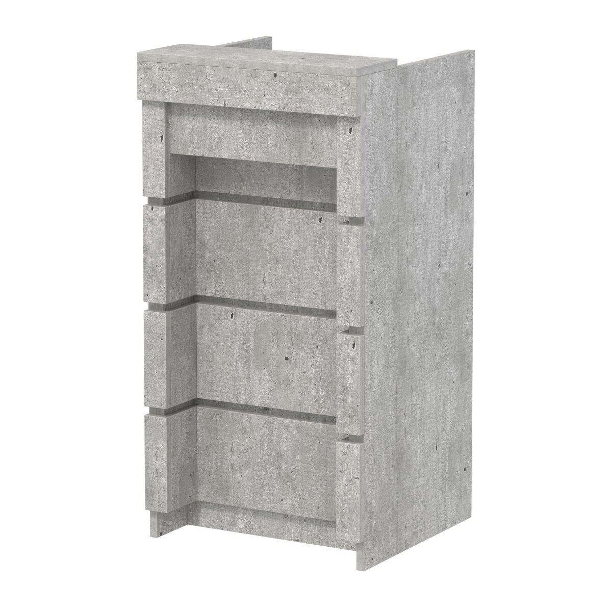 Торговый кассовый прилавок на колесах с утопленным фасадом №УФК-2-1, Метрополитан Грей