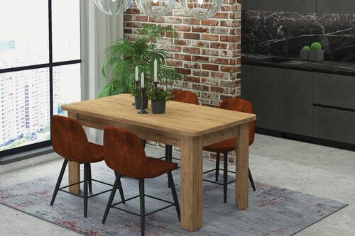 Изображение товара Обеденный/кухонный стол "Семья" раздвижной. ШхГхВ: 150/200х80х78 см, цвет: дуб бунратти