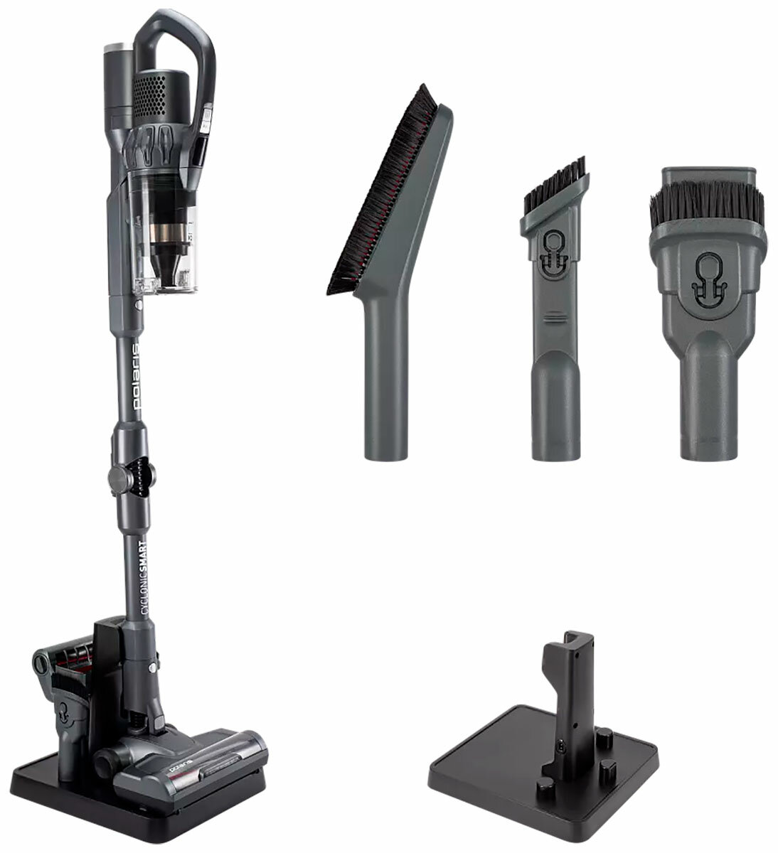 Пылесос вертикальный Polaris PVCS 4070 WIFI IQ Home, графитовый