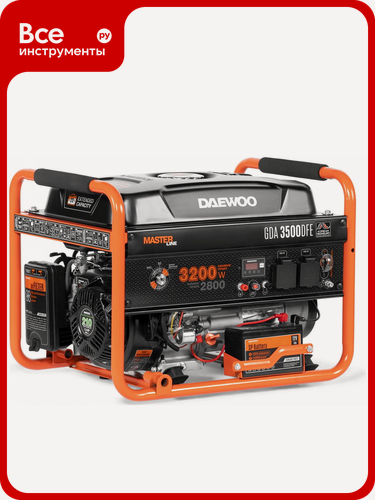 Изображение товара Двухтопливный генератор Daewoo Бензин + Газ GDA 3500 DFE