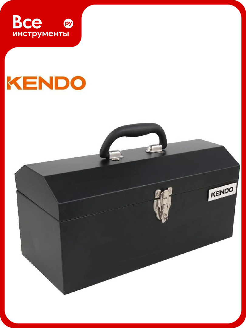 Металлический ящик для инструментов KENDO 410x180x195 мм 90281