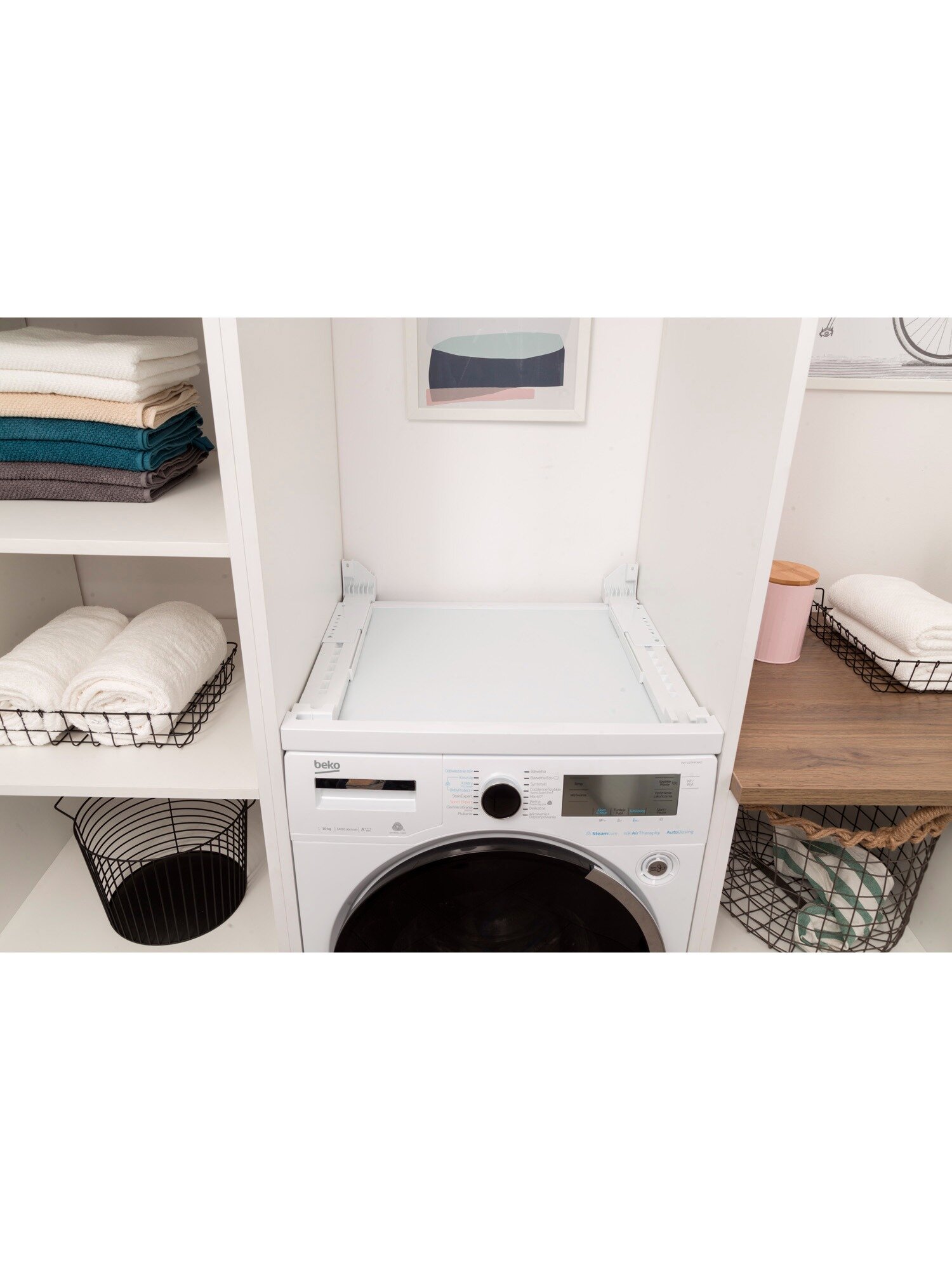 Монтажный набор BEKO PSKS, для стиральных и сушильных машин, белый
