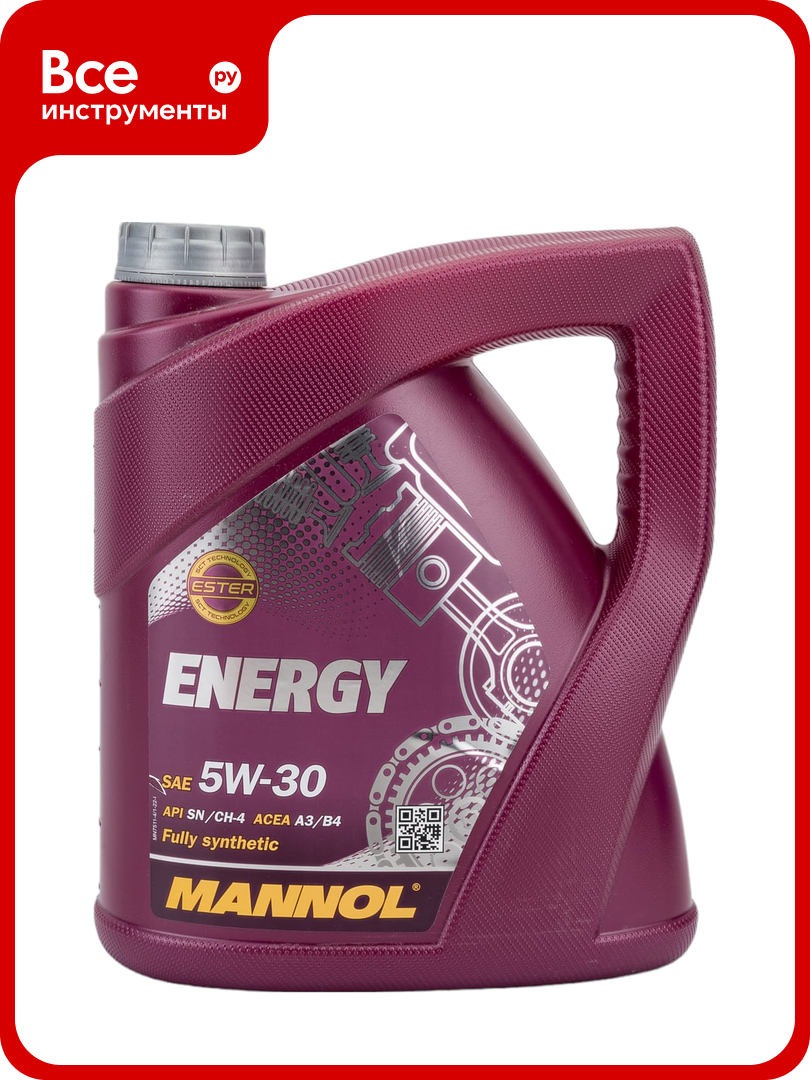 Синтетическое моторное масло MANNOL ENERGY 5W30 4 л 7017