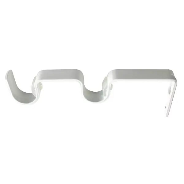 Держатель двухрядный простой Inspire металл цвет белый 2 см